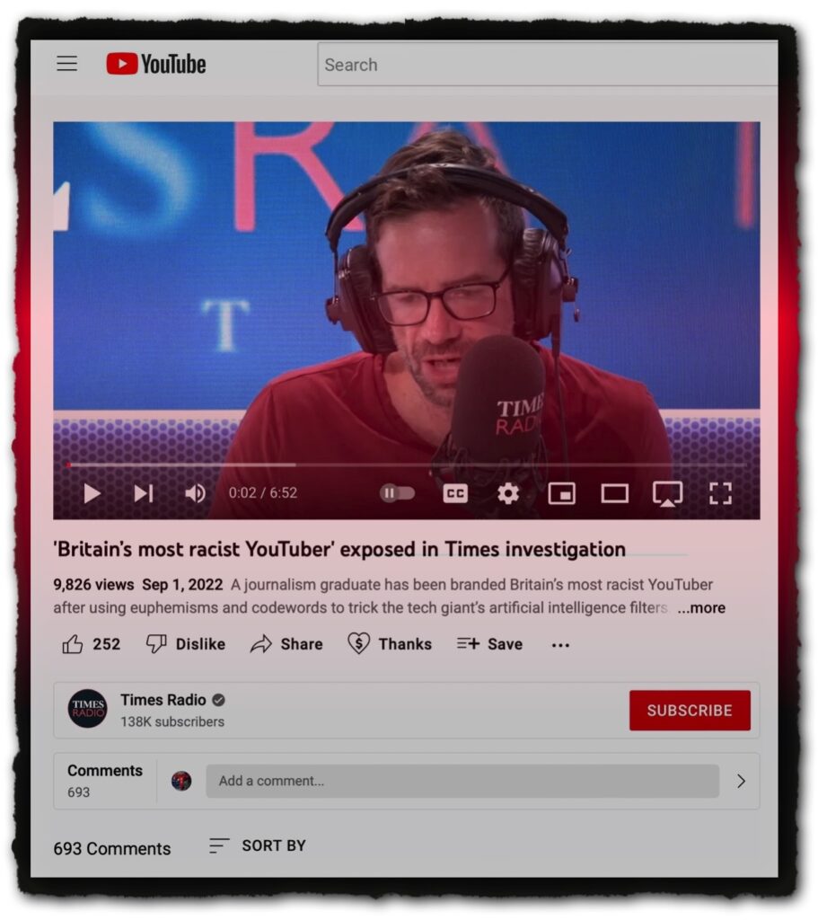Times Radio – ‘Britain’s Most Racist Youtuber’ Exposed in Times ...